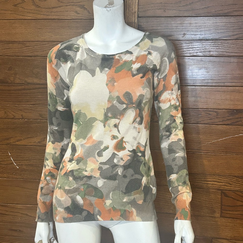 Vila Milano Green Tan Fitted Long Sleeve Hoodie